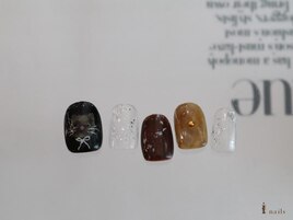 マーブル猫リボンラメ8480円