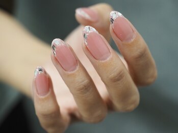 血色ガラスネイル