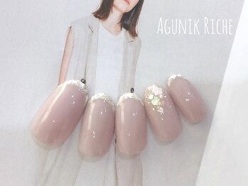 アグニークリッシェ(Agunik Riche)/【細フレンチネイル】