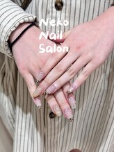 ネコ(Neko)/秋ネイル　ヒョウ柄　埋め尽くし