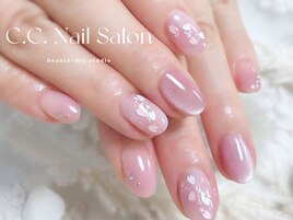 春の桜ネイル