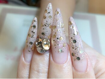 トランキル(Tranquille)/ベージュのロングキラキラ