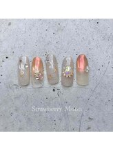 サロンストロベリームーン(Salon Strawberry Moon)/定額ビジューネイル☆￥8980