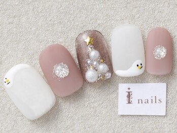アイネイルズ 三宮店(I nails)/マットクリスマス￥8000