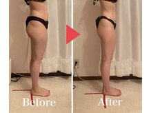 マルデビジュ 西宮(Mar de Bijou)/産後ダイエット130分コース結果