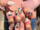 ぷっくりガチャガチャ夏ネイル