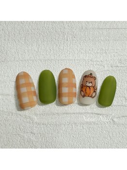 チェック/くま/ハロウィンネイル