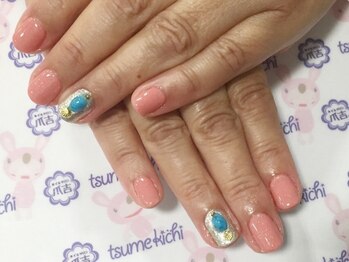 ネイルサロン 爪吉/印象すっきり☆ポイントアート♪