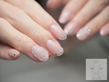 オトナネイル(otona nail)/ガラスフレンチ　ピクシーネイル