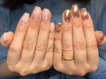 ネスレ ネイル(NESTLE NAIL)/クリア&ミラーネイル
