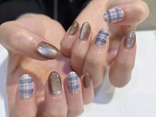 ネオリーブシェリエ 浅草店(Neolive cherie)/ブラウンマグ×ネイビーチェック