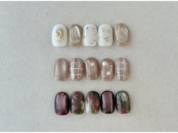 フィロンネイル 市川店(filonnail)の写真/周りに褒められるニュアンスデザイン多数。毎月フォトギャラ更新中*細部の質感/奥行きにこだわるアートを。