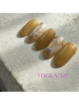 ユウネイル(YOU由NAIL)/透け感ハニー×大人ニュアンス