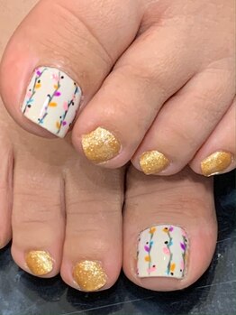 レディグリッター(Lady glitter)/小花柄ニュアンスフット