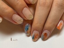 アイネイルズ 吉祥寺店(I nails)/クリアベース塗りかけインク夏