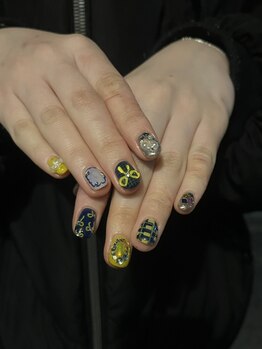 リボンいっぱいネイル