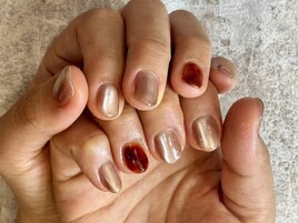 べっ甲マグネットネイル