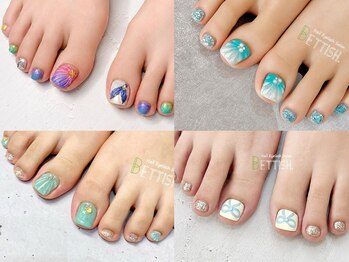ネイルアイラッシュサロン ベティッシュ 桜木町店(Nail Eyelash Salon BETTISH)の写真/足元にさりげないおしゃれを♪夏の主役はフットネイル！気分も一気に上がります★