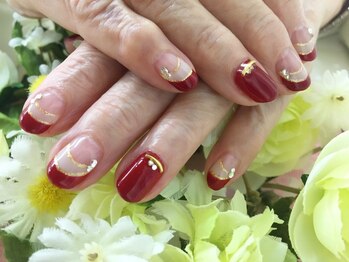 プルミエ ネイル(Premier Nail)/ダブルフレンチ★ボルドー