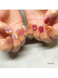 アシンメトリーニュアンスネイル