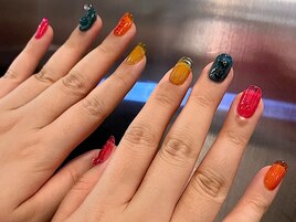 Clear art nails.
