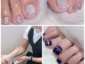 ネイル クロス ラニ 所沢店(Nail×Lani)の写真/夏のダメージ足元に残ってる!?今こそ角質ケア/秋カラーで映える上品デザイン♪初回オフ無料/持込デザインOK