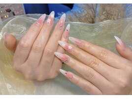 ワンホン系チークネイル