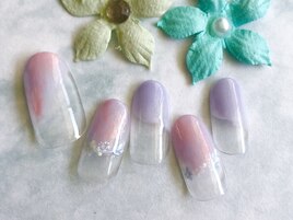 小花模様ネイル