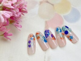 たらしこみお花ネイル