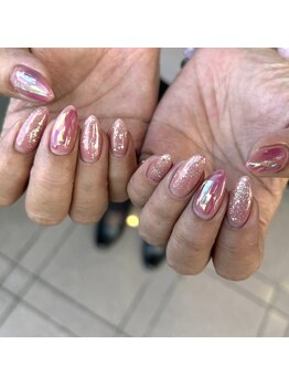 白べぇーっ 本店 湊町店/オーロラネイル☆