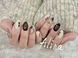 バレンタインネイル