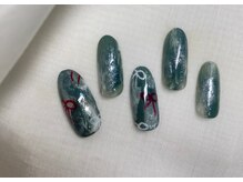 スピードネイル アンド アイ 宮交シティ店/#134【リボン×ラメ】