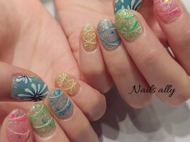 お祭り×花火×ヨーヨー×夏祭り
