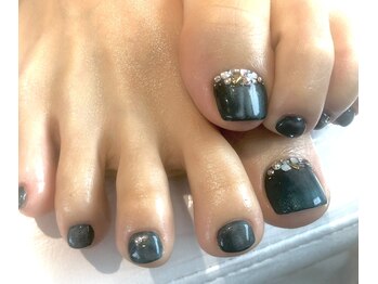 ヘアーアンドネイル ルシア(Hair&Nail Lucia)/グリーン×ストーン☆フット
