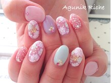 アグニークリッシェ(Agunik Riche)/【花柄ネイル】