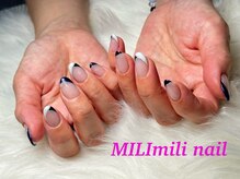 ミリミリネイル(MILI mili nail)/ネイビーフレンチ