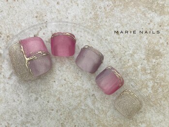マリー ネイルズアンドラッシュアート モザイクモール港北店(MARIE NAILS & LASH ART)/定額￥8,800 フットネイル 0807a