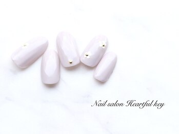 ネイルサロン ハートフルキー(Heartful key)/ホロフラワーネイル¥8000