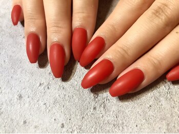 赤　マットネイル