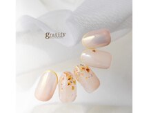 グラティフィー なかもず店(gratify)/イエローフレンチ×お花ネイル