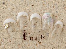 アイネイルズ 町田店(I nails)/大人フラワーフレンチ　8980円