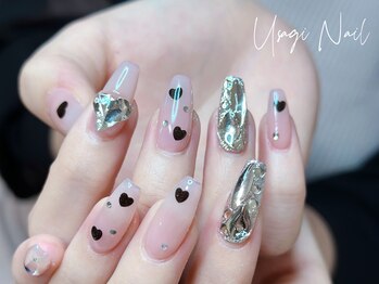 ウサギネイル 新大久保店(usagi nail)/マグネットフレンチ秋可愛い