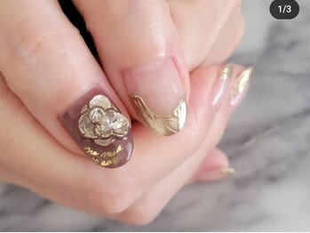 プリンセスネイル(Princess nail)/ゴールドフラワー