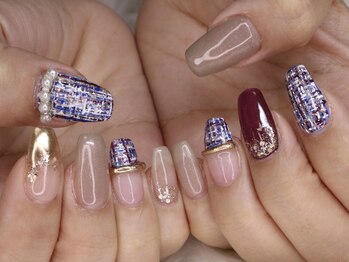 ヴィエル ネイル(VIEL NAIL)/冬の定番☆ツイードネイル