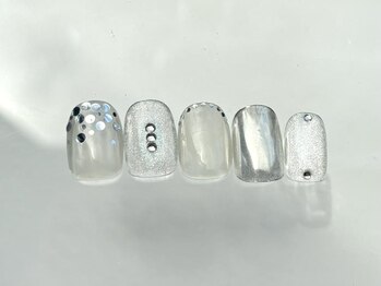 アイネイルズ 恵比寿店(I nails)/シルバーマグホロ10480円