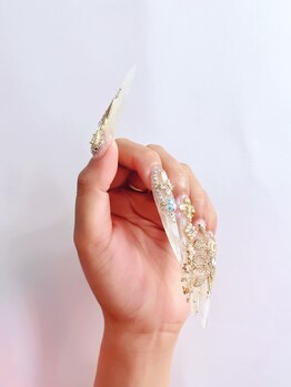 ロングスカルプアート込