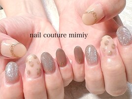 大人可愛いレオパードネイル☆