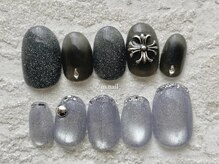エムドットネイル 池袋(m.nail)/フラッシュ×マグネットアシメ