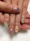 スモーキーパステルチークネイル