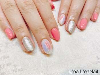 レアレアネイル(Lealeanail)/【パラジェル】塗りかけデザイン